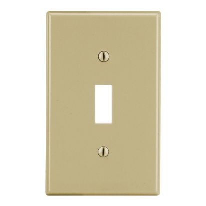 Hubbell Wiring Device-Kellems P1I Wallplate, Toggle, 1-Gang, Ivory