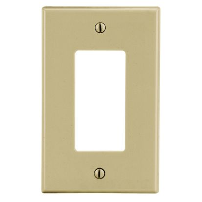 Hubbell Wiring Device-Kellems P26I Wallplate, 1-Gang, 1) Decorator, Ivory