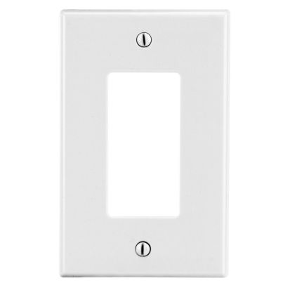 Hubbell Wiring Device-Kellems P26W Wallplate, 1-Gang, 1) Decorator, White