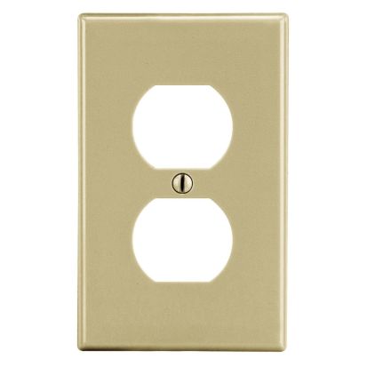 Hubbell Wiring Device-Kellems P8I Wallplate, 1-Gang, 1) Duplex, Ivory