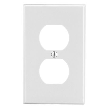 Hubbell Wiring Device-Kellems P8W Wallplate, 1-Gang, 1) Duplex, White