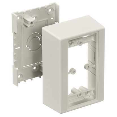 Hubbell Wiring Device-Kellems PDB12S 1-Gang Extruded Non-Metallic Standard Raceway Box, 1.78 in L x 3-1/4 in W x 4.9 in H, Off-White