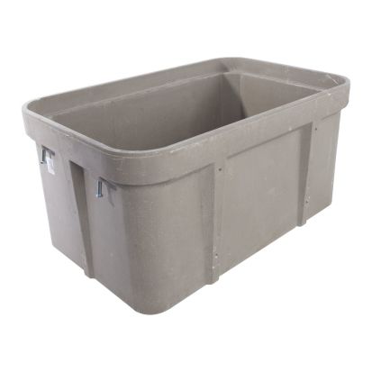 Hubbell QUAZITE® PG2424BB24 Long Open Bottom PG Style Straight Wall Tier-22 Underground Enclosure Box With (2) Mousehole, 24 in L x 24 in W x 24 in D, Polymer Concrete