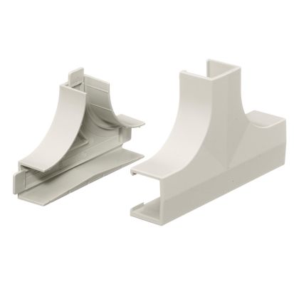 Hubbell Wiring Device-Kellems PremiseTrak® PP1TCBC Extruded Non-Metallic Standard Raceway Tee Base and Cover, For Use With PremiseTrak® PP1 Series Latching Non-Metallic Raceway, PVC, Off-White