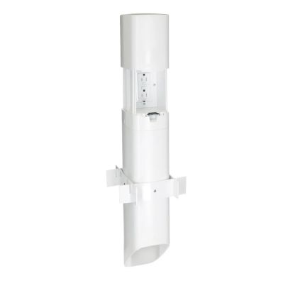 Hubbell TAYMAC PP55GW ParkPost™ Outdoor Power Enclosure Kit with GFCI, White