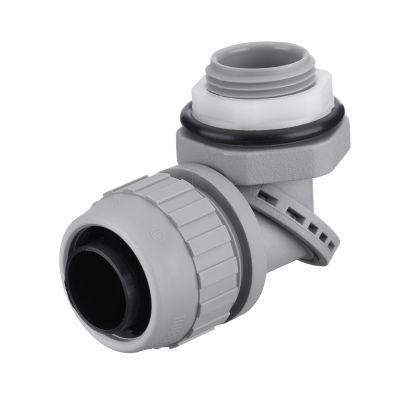 Hubbell Wiring Device-Kellems Swivellok PS0509NGY Male Multi-position Non-metallic Standard Liquidtight Connector, 1/2 In Trade, Nylon, Smooth