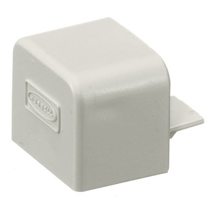 Hubbell Wiring Device-Kellems PT1EC Extruded Non Metallic Standard End Cap, For Use With PremiseTrak® PT1 Non-Latching Non-Metallic Raceway, Off-White