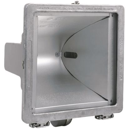 Hubbell Killark® Night Falcon QL-500K Rectangular Wide Beam Quartz Floodlight Fixture,) Incandescent/Quartz Lamp, 129 W Fixture, 120/277 VAC, Bronze Housing