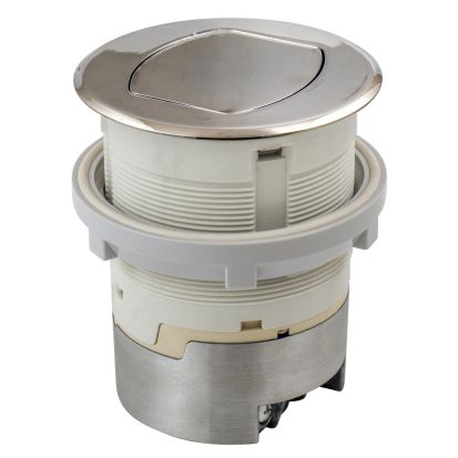 Hubbell Wiring Device-Kellems RCT200NI Pop-Up Surface Standard Sized Countertop Receptacle, 1 Gang, 4 in Dia Cover, Composite