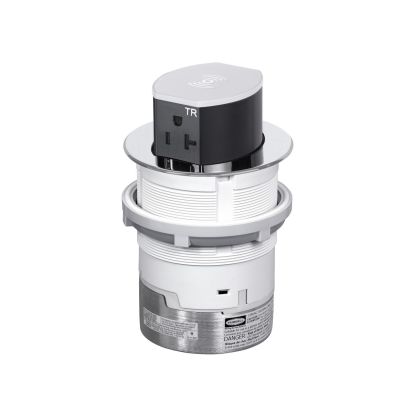 Hubbell Wiring Device-Kellems RCT620CH 20A Tri-Power Pop Up Counter Receptacle