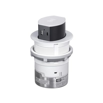 Hubbell Wiring Device-Kellems RCT620W 20A Tri-Power Pop Up Counter Receptacle