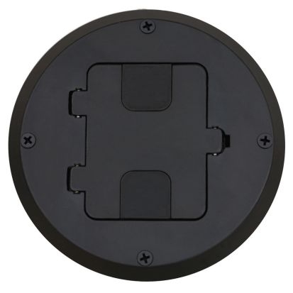 Hubbell Wiring Device-Kellems RF515BK FLR Box Kit, Wood FLR Type, 1-G, Black