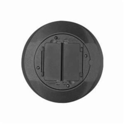 Hubbell Wiring Device-Kellems SystemOne™ S1CFCBL Standard Universal Floor Box Cover, 8 in Dia, 7/16 in W, Composite/Aluminum