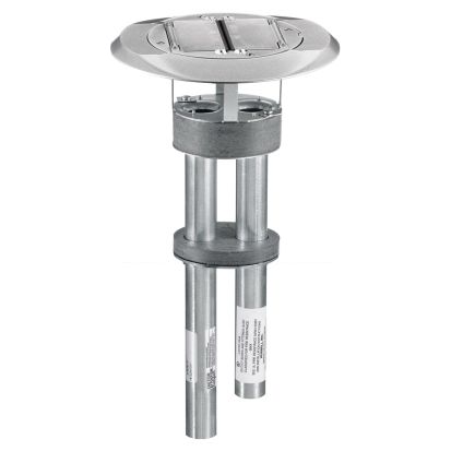 Hubbell Wiring Device-Kellems ScrubShield™ SystemOne™ S1PTAL 1-Piece Flush Standard Sized Poke-Through Assembled Unit, 4 in Hole, 8 in Dia x 1/2 in H Cover, 300 lb Capacity, Composite