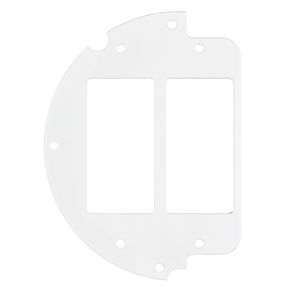 Hubbell Wiring Device-Kellems S1R6SPW SystemOne 60 Split Left Recessed Standard Poke-Through Sub Plate, 6 in Hole, For Use With Fire Rated Poke Through, Fabricated Composite