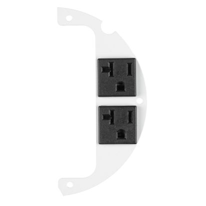 Hubbell Wiring Device-Kellems ScrubShield SystemOne S1R6SPZ 60/40 Split Right Side/Standard Sub Plate, 5-1/4 in L x 2.48 in W, Composite