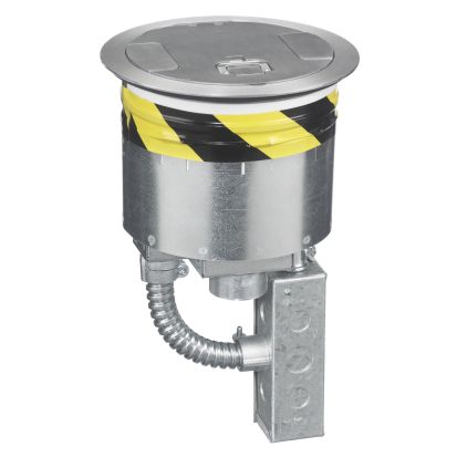 Hubbell Wiring Device-Kellems ScrubShield SystemOne S1R8PTZZ3ALU Flush Recessed Standard Poke-Through Unit, 8 in Hole, Composite