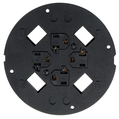 Hubbell Wiring Device-Kellems S1SP4X4 Fabricated Standard Sub-Plate With 18 in Leads, 5.36 in Dia, 6.26 in W, Composite