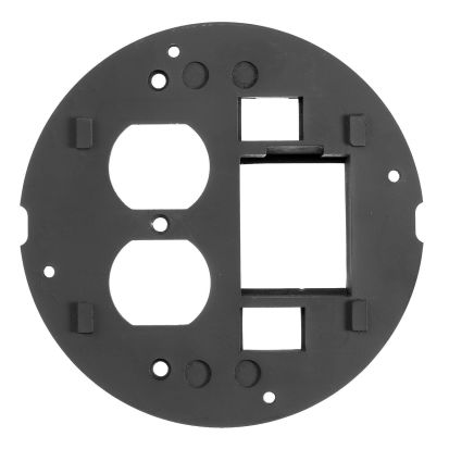 Hubbell Wiring Device-Kellems S1SPDU2IM Fabricated Standard Sub-Plate, 5.36 in Dia, 2.31 in W, Duplex Receptacle Cover, Composite