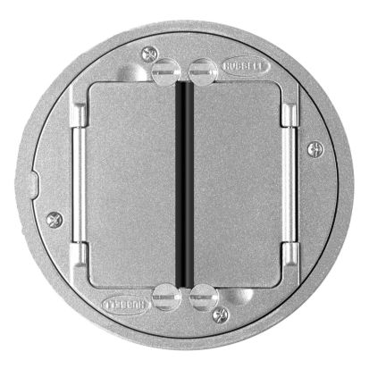 Hubbell Wiring Device-Kellems SystemOne™ S1TFCAL Universal Cover, 5-5/8 in Dia, Die Cast Aluminum