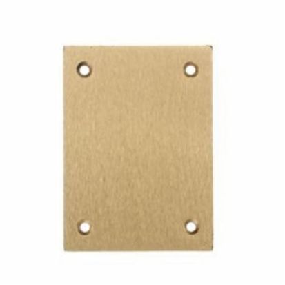 Hubbell Wiring Device-Kellems S3813 1-Gang Blank Rectangular Standard Floor Box Cover, 4.35 in L x 3.1 in W, For Use With Metallic Flush Concrete Floor Box, Brass