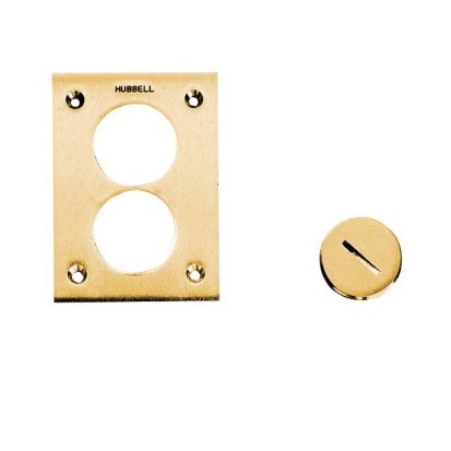 Hubbell Wiring Device-Kellems S5002 Replacement Flush Plug, For Use With F1339, F1340 Cover, Brass