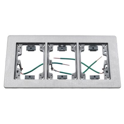 Hubbell Wiring Device-Kellems SA3085W 3-Gang Rectangular Standard Machined Floor Flange, 11.34 in L, Aluminum