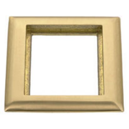 Hubbell Wiring Device-Kellems SB3083 1-Gang Rectangular Standard Carpet Flange, 4.84 in L x 6 in W, For Use With Metallic Flush Concrete Floor Box, Brass