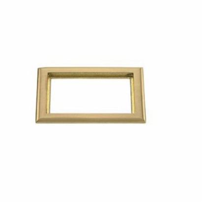 Hubbell Wiring Device-Kellems SB3084 2-Gang Rectangular Standard Carpet Flange, 8.06 in L x 6 in W, For Use With Metallic Flush Concrete Floor Box, Brass