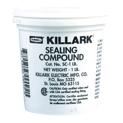 Hubbell Killark® SC-1 LB SC Series Sealing Compound, 1 lb Plastic Pail with Pry-Off Lid, Gray