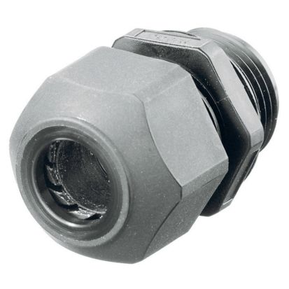 Hubbell Wiring Device-Kellems tradeSELECT® SEC50GA Straight Low-Profile Cord Connector, 1/2 in Trade, 0.17 to 0.45 in Cable Openings, Nylon