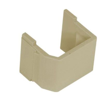 Hubbell Wiring Device-Kellems netSELECT SFBE10 Blank Connector, Snap-On Mount, For Use With iSTATION™ RCA and F-Keystone Connectors, 100 Ohm Contact Resistance, 1000 VAC, 1414 VDC, Plastic, Electric Ivory