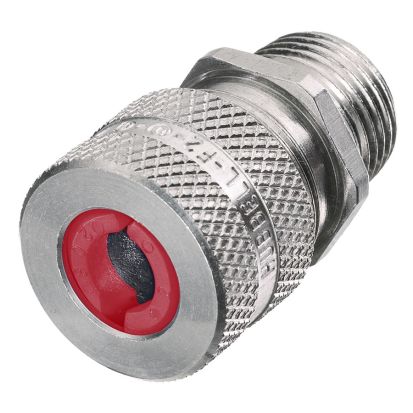 Hubbell Wiring Device-Kellems SHC1021 Form 2 Standard Duty Cord Connector, 1/2 in NPT Trade, 1 Conductor, 0.19 to 0.25 in Cable Openings, Aluminum, Machined