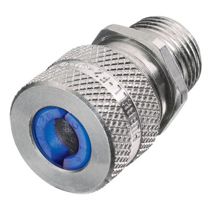 Hubbell Wiring Device-Kellems SHC1023 Form 2 Standard Duty Cord Connector, 1/2 in NPT Trade, 1 Conductor, 0.38 to 0.5 in Cable Openings, Aluminum, Machined