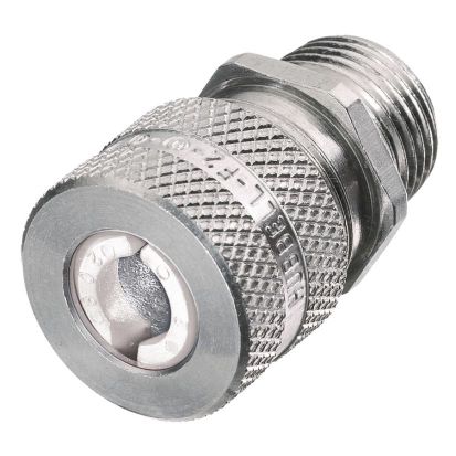 Hubbell Wiring Device-Kellems SHC1032 SHC Form 2 Standard Duty Straight Cord Connector, 3/4 in Trade, (1) Conductors, 0.25 to 0.38 in Cable Openings, Aluminum, Machined