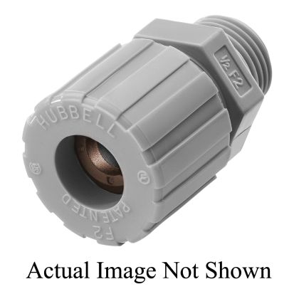 Hubbell Wiring Device-Kellems SHC1036CR Form 3 Standard Duty Cord Connector, 3/4 in NPT Trade, 1 Conductor, 0.5 to 0.63 in Cable Openings, Nylon, Smooth