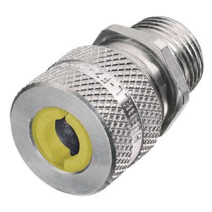 Hubbell Wiring Device-Kellems SHC1037 Form 3 Standard Duty Cord Connector, 3/4 in NPT Trade, 1 Conductor, 0.63 to 0.75 in Cable Openings, Aluminum, Machined