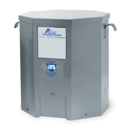 Hubbell Acme Electric® T2535183S Dry Distribution Transformer, 240/480 VAC Primary, 120/240 VAC Secondary, 25 kVA Power Rating, 60 Hz, 1 Phase