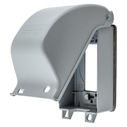 Hubbell Wiring Device-Kellems Extra Duty WP26E Decorator Standard Weatherproof Hood While-in-use Cover, 6.12 In L X 3.35 In W X 3.35 In D, Cast Aluminum