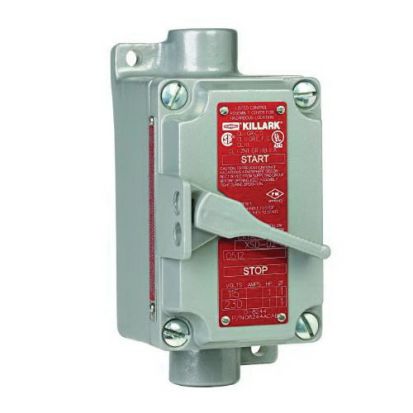 Hubbell Killark® XS-1C XS Series Tumbler Switch Cover With Device, 120/277 VAC, 20 A, SP Contact, NEMA 7/9 NEMA Rating