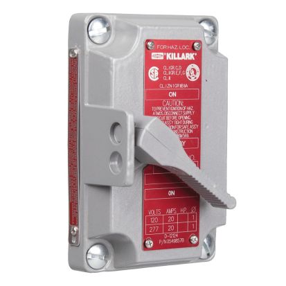 Hubbell Killark® XS-8C XS Series Tumbler Switch With Cover, 240/480 VAC, 15 A, NEMA 7/9 NEMA Rating