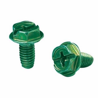 IDEAL® 30-3594 Thread Forming Grounding Screw, Hex/Phillips/Slotted/Robertson Drive, Steel