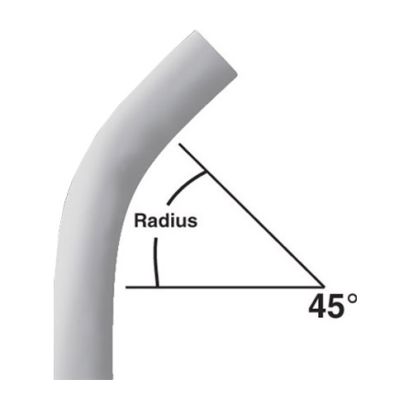 CANTEX 5119820 Plain End Conduit Elbow, 5 in Trade, 45 deg, PVC