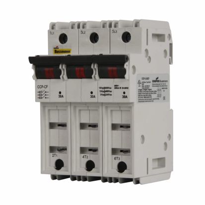 Bussmann CCP-3-60CF Compact Circuit Protector, 600 VAC/125 VDC, 60 A, 3 Poles, CUBEFuse Class J Fuse, 4 AWG Wire