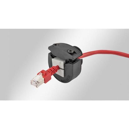 Icotek 45454 Split Cable Gland, 16 mm Dia Cable, For Use With Grommets 2 x KT small, Polypropylene, Black