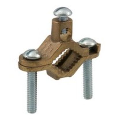 nVent ILSCO BGC-1DB Type BGC Ground Rod Clamp, 10 to 2 AWG Conductor, Cast Brass