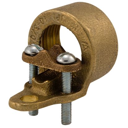 nVent ILSCO CH-1 Type GBL Grounding Clamp With Strap, 1 in Conduit, 10 to 3/0 AWG Conductor, Bronze