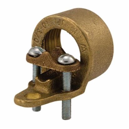 nVent ILSCO CH-34 Type GBL Grounding Clamp With Strap, 3/4 in Conduit, 10 to 2/0 AWG Conductor, Bronze
