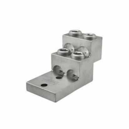 nVent ILSCO PB4-600 Type PB Dual Rated Panelboard Stack Lug, 2 AWG to 600 kcmil, 3/8 in Bolt/Stud, 1-3/8 in Hole Spacing, For Use With Aluminum or Copper Conductor
