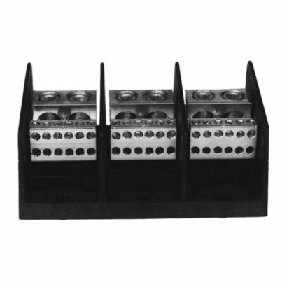 nVent ILSCO PDB-22-500-3 Type PDB Large Mechanical Power Distribution Block, 600 VAC, 760 A, 3 Poles, 4 AWG to 500 kcmil Wire, Aluminum Alloy